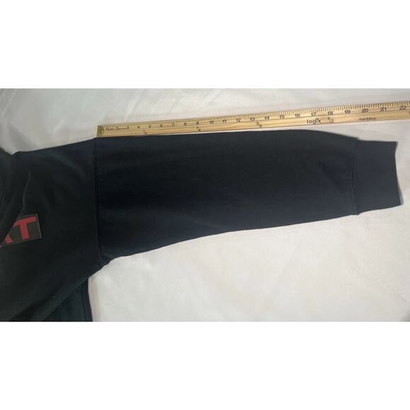 ARIAT Mens Sweatshirt Large Black Hoodie REAL Mexico Logo Graphic Drawstring - Picture 6 of 7